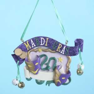 Club Pack of 12 Mardi Gras Christmas Ornaments for Personalization 4