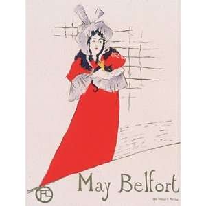  May Belfort by Henri de Toulouse Lautrec   31 x 23 3/8 