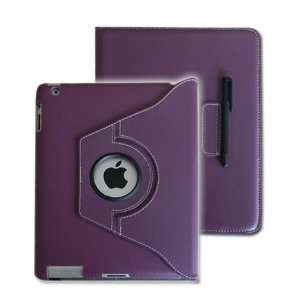  iMcase ® (Purple) Brand New Design for The New iPad 3 360 Rotating 