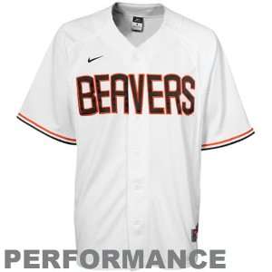 Nike Oregon State Beavers White Performance Replica Baseball Jersey (X 