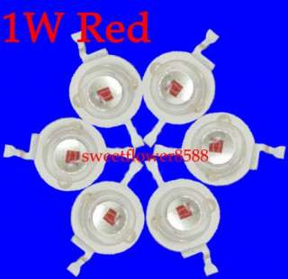 10x 1W High Power red star LED 70Lm 1 watt lamp 10pcs  