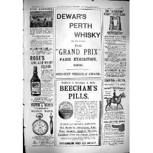  1900 Advertisement Dewars Whisky Beechams Pills RoseS 