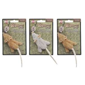  Skinneeez Mice for Cats, 3 Pack   Fur Free with Catnip 