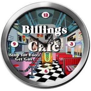  BILLINGS 14 Inch Cafe Metal Clock Quartz Movement Kitchen 