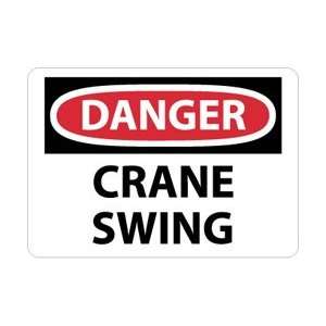 D405PB   Danger, Crane Swing, 10 X 14, Pressure Sensitive Vinyl