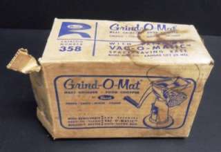 Grind O Mat Vintage Meat Grinder Rival Chopper Mincer  