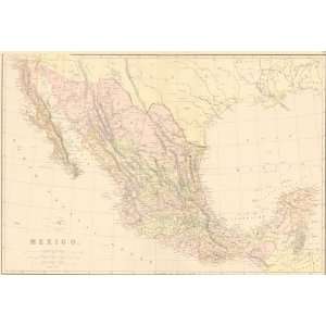  Blackie 1882 Antique Map of Mexico