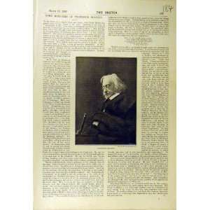    1895 Portrait Professor Blackie Lecturer Old Print