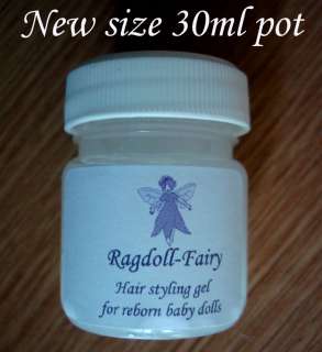 Ragdoll Fairy Mohair styling gel for reborn baby dolls  