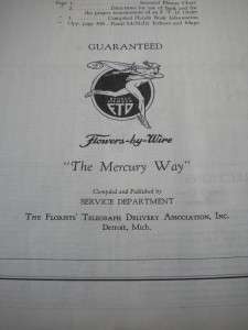 Florists Telegraph Delivery Association Handy Book 30s  