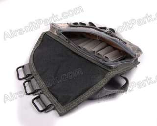Airsoft Rifle Stock Ammo Pouch w/ Cheek Leather Pad   ACU  