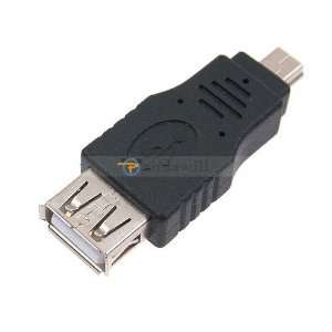  (Ship form US) Female USB to Male Mini USB Adapter 