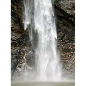  Waterfall Tumbles against Fractured Metamorphic Rock 