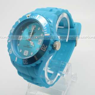 FASHION Unisex Jelly Candy Dial Quartz Wrist Watch bangle 13 colors 
