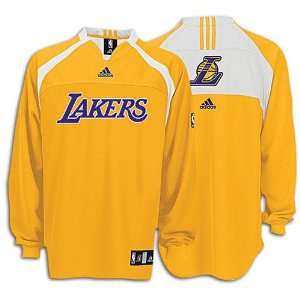  Lakers adidas Mens Long Sleeve Shooting Shirt Sports 