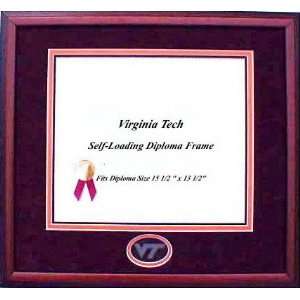  Virginia Tech Hokies Deluxe Diploma Frame With Suede Mat 