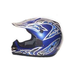  Motocross MX Dirt Bike ATV Blue Pattern Motorcycle Helmet 