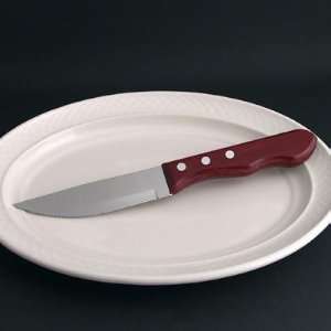 13/16 Big Red Jumbo Steak Knife   Stainless Steel Blade   3 Rivet 