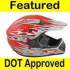 Adult MOTOCROSS DIRT BIKE ATV Motorcycle Helmet DOT Red Size M Medium 