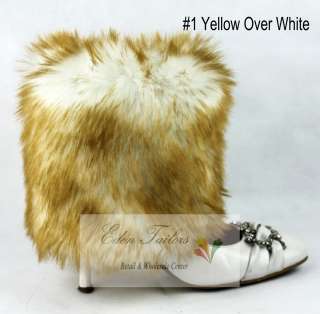 NEW 8/20cm Fashion Rare Long Faux Fox Fur Women Leg Warmers Boots 