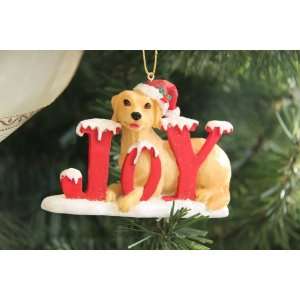   Yellolw Labrador Retriever Dog Holiday Joy Ornament
