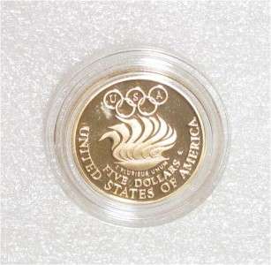 USA 5 DOLLARS GOLD EAGLE COIN OLYMPICS 1988, PROOF  