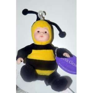  Anne Geddes 9 Bumble Bee baby plush bean & plastic Toys 