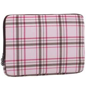  13 inch Pink Plaid Pattern Laptop Notebook Sleeve Slip Case Bag 