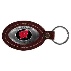  Wisconsin Badgers NCAA Football Key Tag (Leather) Sports 