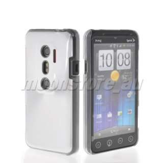 ALUMINUM METAL HARD PLASTIC PLATED CASE COVER FOR HTC EVO 3D SILVER 
