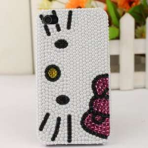 iPhone Case for AT&T Verizon Apple iPhone 4/4S Pearl Hello Kitty Face 