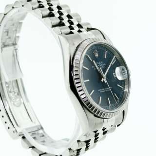 Rolex Oyster Perpetual Datejust Watch 16220 Mens Blue Face Jubilee 