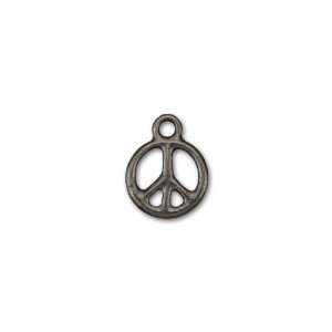  Black Finish Pewter Small Peace Sign Charm Everything 