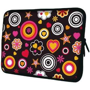  Flowers / Hearts Pattern Notebook Laptop Sleeve Bag Carrying Case 