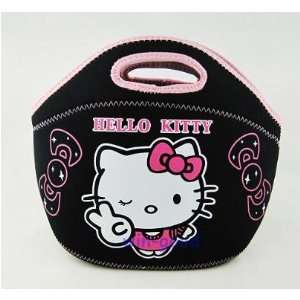  Black Hello Kitty Neoprene Lunch Bag 