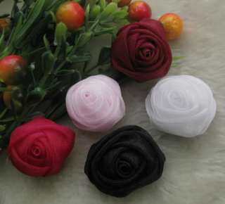 20xOrganza Ribbon Rose Flower DIY/Wedding/Applique A909  