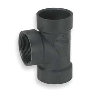  MUELLER INDUSTRIES 03413 Flush Cleanout Tee,1 1/2 In, ABS 