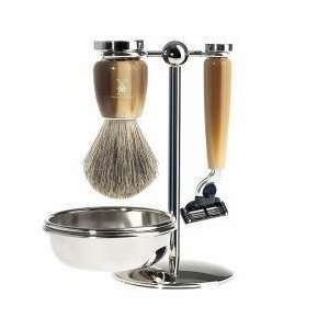  Muehle Brown Horn 4 Piece Shave Set Health & Personal 