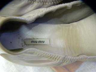 MIU MIU PRADA dusty lavender leather flat shoes 38/8  