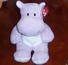 TY PLUFFIES Wades Purple Hippo 9 Fluffy Plush Toy New  