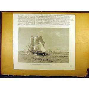    1890 Naval Manouvres Admiral Tryon Scilly Old Print
