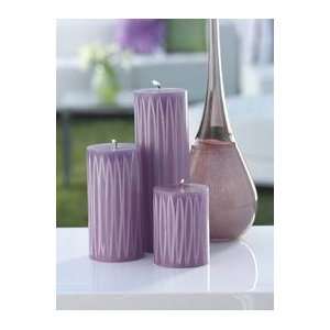  Melrose Lilac Scented Pillar Candles   3  x 8