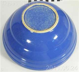 Vintage 1930s Gloss Blue Ring Mixing Bowl  