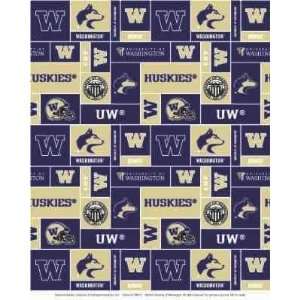  60 Wide Collegiate Fleece Allover Print Washington 