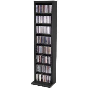  CD / DVD Storage Tower with Black Finish [KD CMR 002 BK GG 