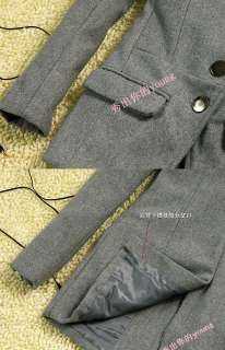   Lapel Woollen Coat Jacket Single Breasted One Business Suit  