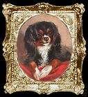 King Charles Spaniel Dog Miniature Dollhouse Picture