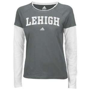NCAA adidas Lehigh Mountain Hawks Ladies Gray Fontology Double Layer 