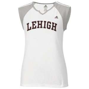 adidas Lehigh Mountain Hawks Ladies White Superfont Raglan T shirt 