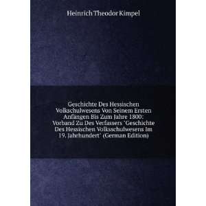   Im 19. Jahrhundert (German Edition) Heinrich Theodor Kimpel Books
